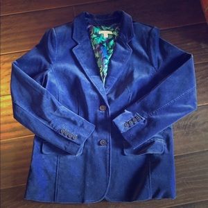 Isaac Mizrahi Blue Velvet Blazer size 12